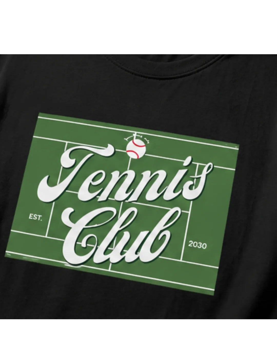 Tennis Club Graphic T-Shirt – Premium Cotton Unisex Tee | Wolf Aura C