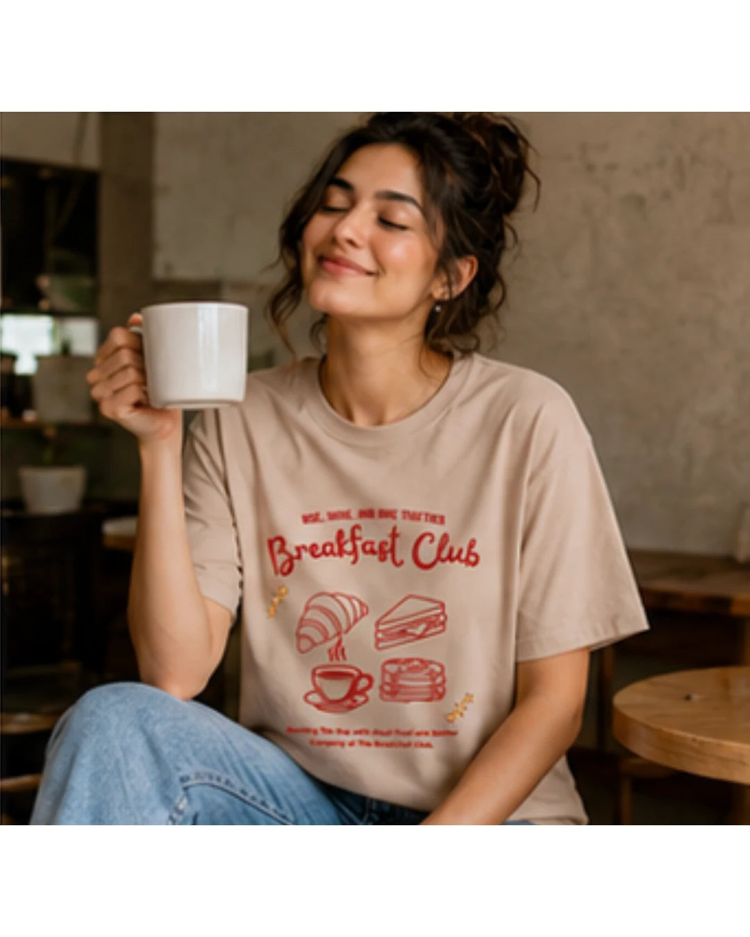 Breakfast Club Graphic T-Shirt | Cozy Aesthetic Tee for Men & Women | Wolf Aura Co