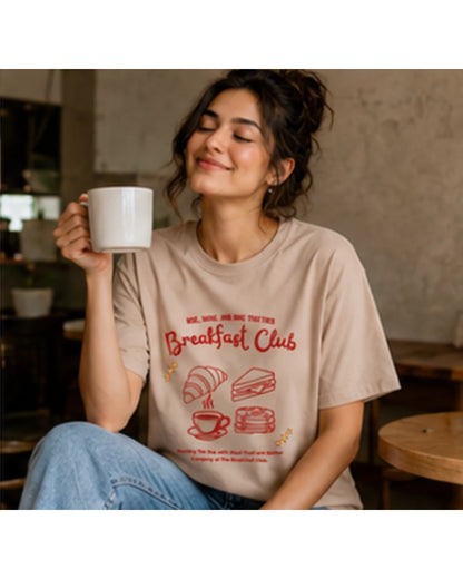 Breakfast Club Graphic T-Shirt | Cozy Aesthetic Tee for Men & Women | Wolf Aura Co