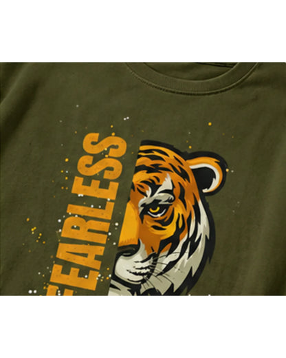 Fearless Tiger Unisex Tee – Inspirational Heavy Cotton T-Shirt