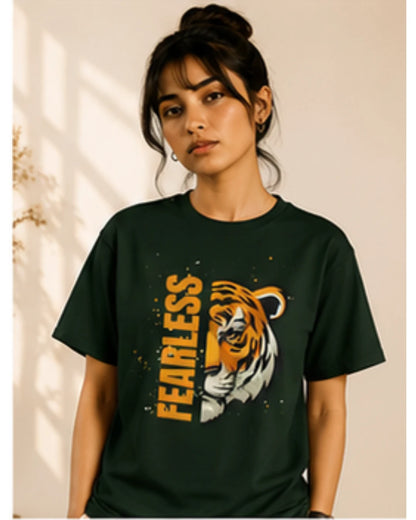Fearless Tiger Unisex Tee – Inspirational Heavy Cotton T-Shirt