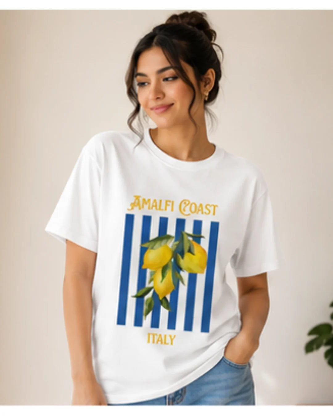 Amalfi Coast Graphic T-Shirt | Aesthetic Summer Tee for Men & Women | Wolf Aura Co