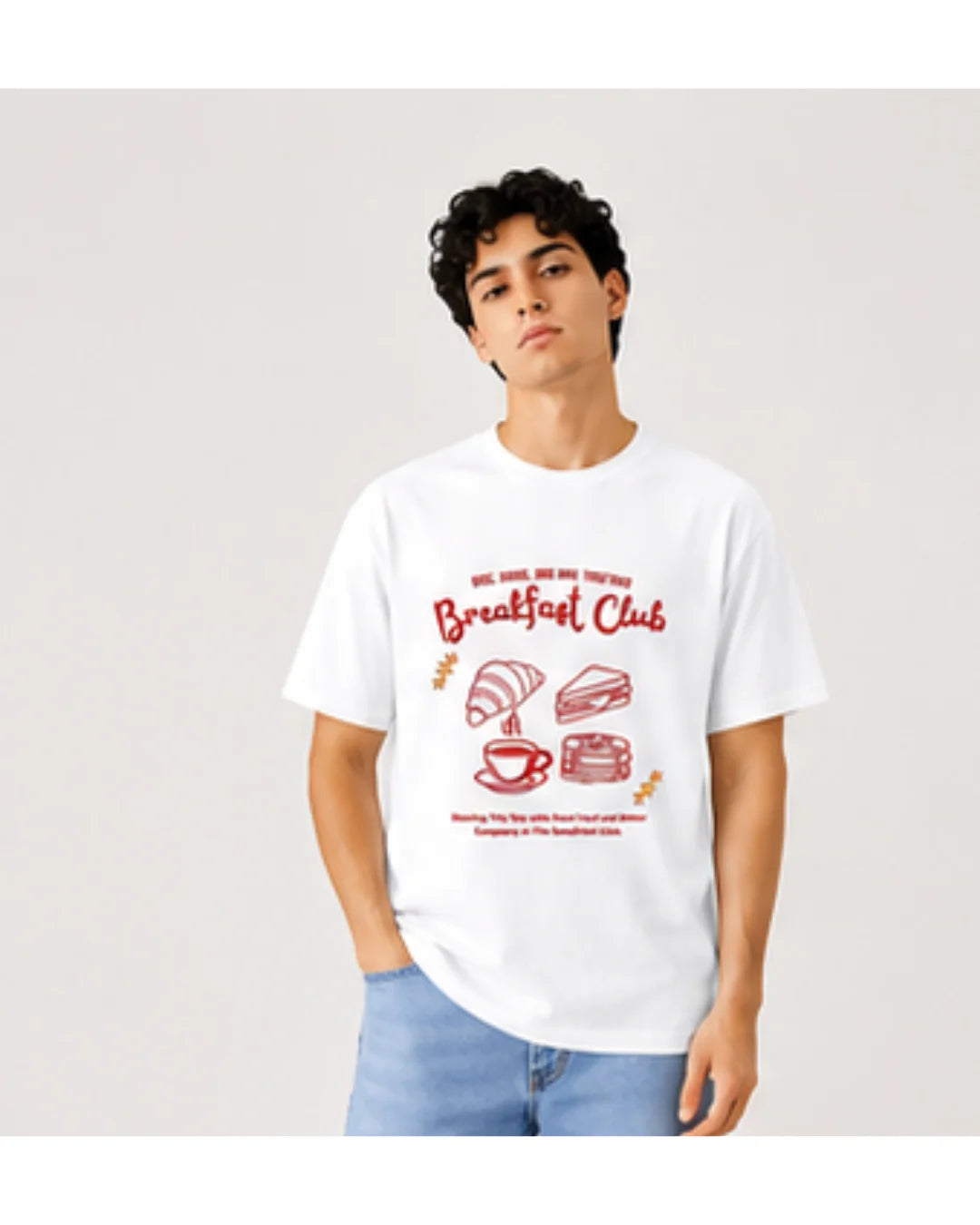 Breakfast Club Graphic T-Shirt | Cozy Aesthetic Tee for Men & Women | Wolf Aura Co