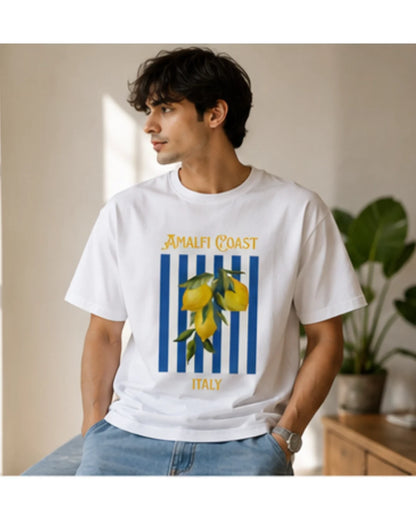 Amalfi Coast Graphic T-Shirt | Aesthetic Summer Tee for Men & Women | Wolf Aura Co