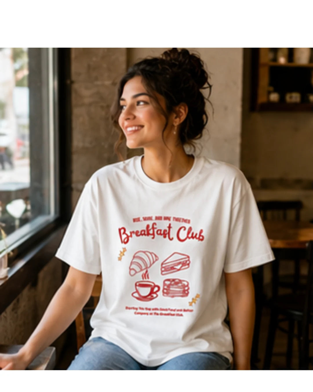 Breakfast Club Graphic T-Shirt | Cozy Aesthetic Tee for Men & Women | Wolf Aura Co