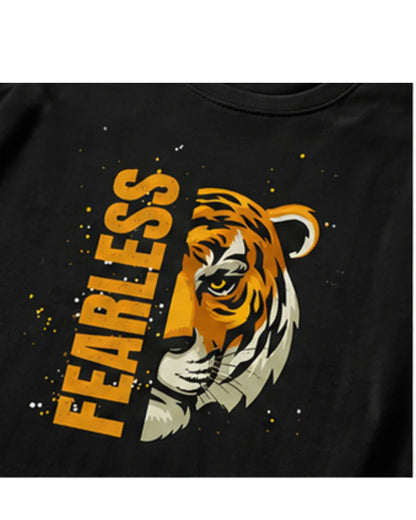 Fearless Tiger Unisex Tee – Inspirational Heavy Cotton T-Shirt