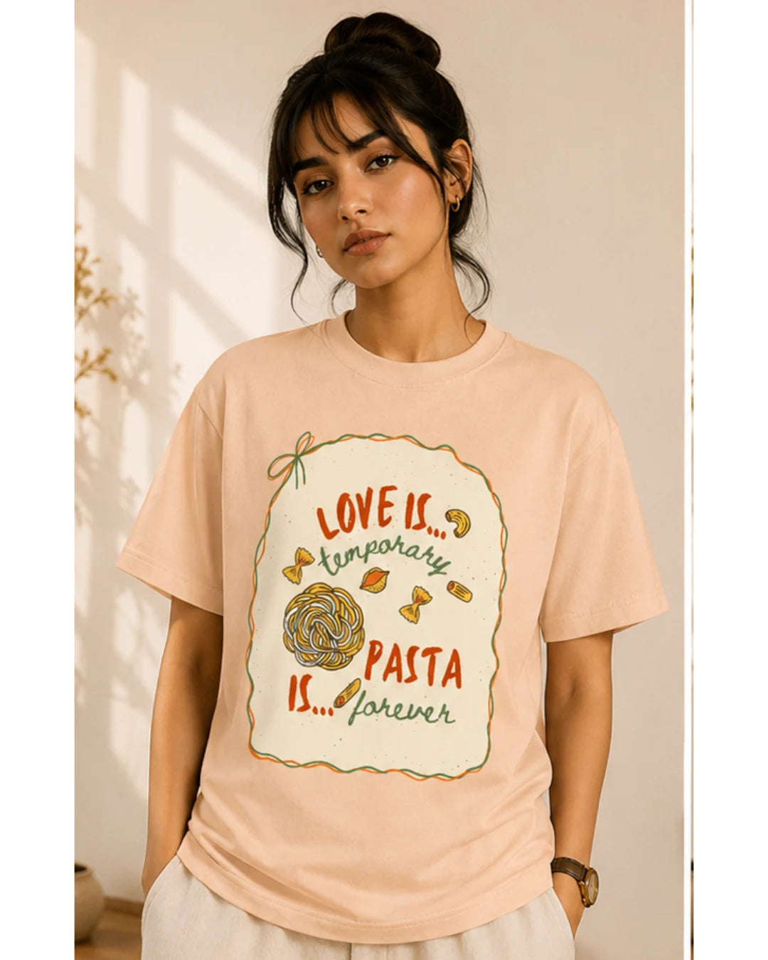 Pasta Lover Graphic T-Shirt – Premium Cotton Unisex Tee | Wolf Aura Co