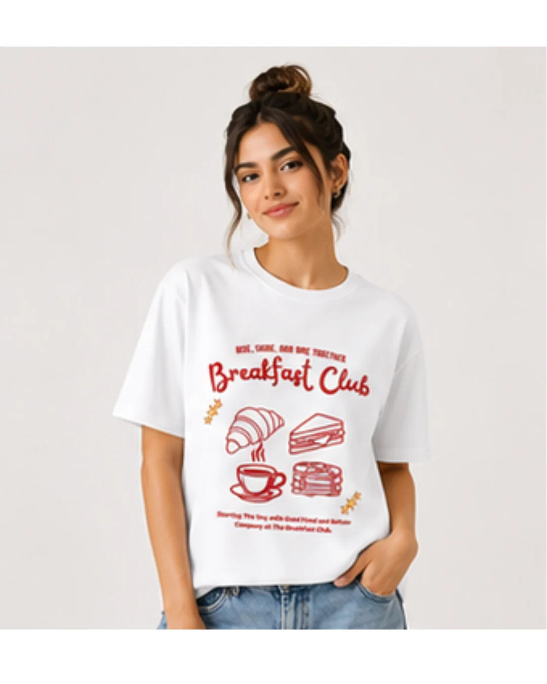 Breakfast Club Graphic T-Shirt | Cozy Aesthetic Tee for Men & Women | Wolf Aura Co