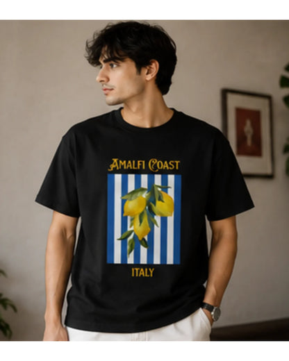 Amalfi Coast Graphic T-Shirt | Aesthetic Summer Tee for Men & Women | Wolf Aura Co