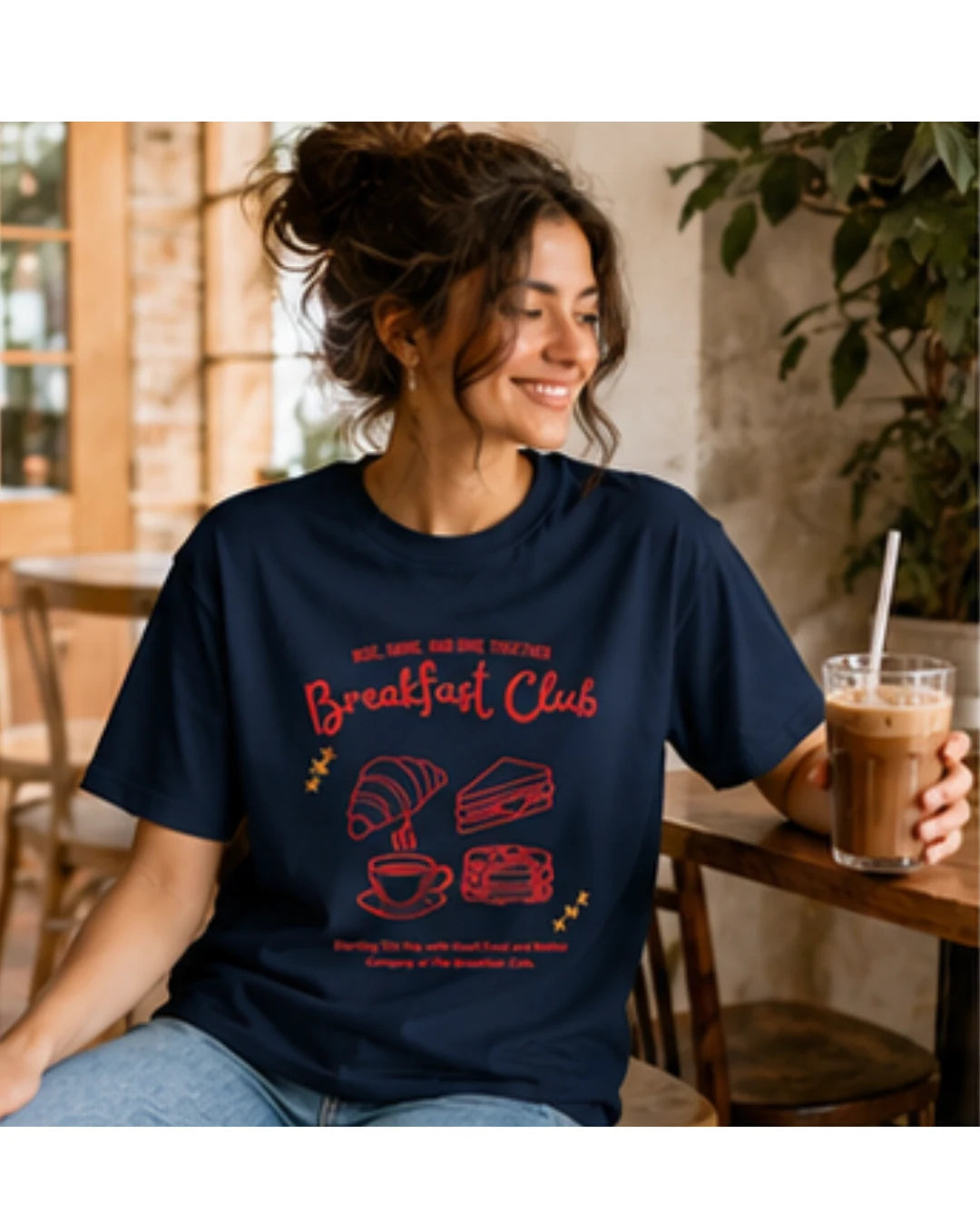 Breakfast Club Graphic T-Shirt | Cozy Aesthetic Tee for Men & Women | Wolf Aura Co