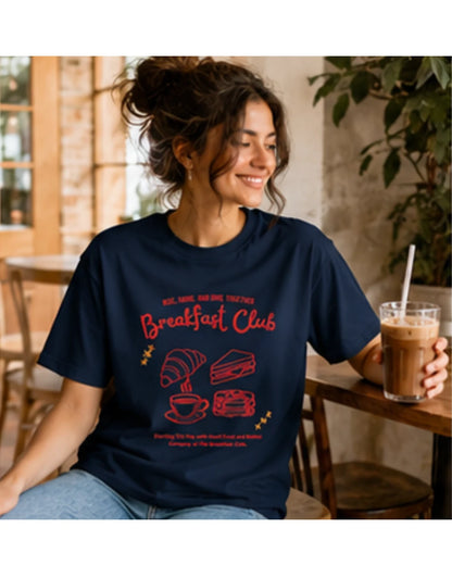 Breakfast Club Graphic T-Shirt | Cozy Aesthetic Tee for Men & Women | Wolf Aura Co