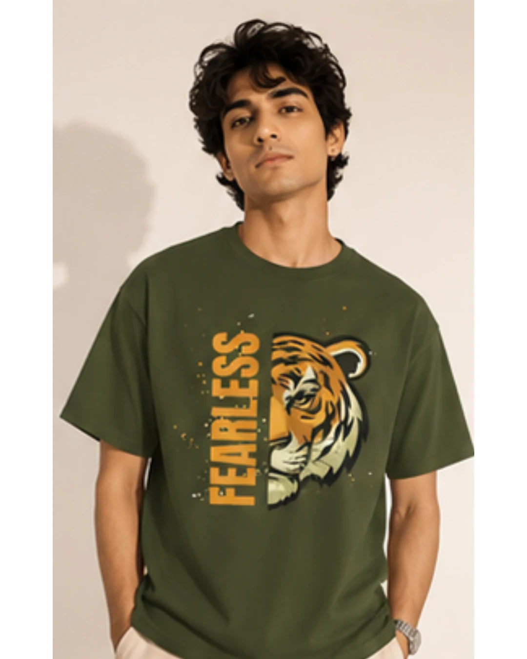 Fearless Tiger Unisex Tee – Inspirational Heavy Cotton T-Shirt