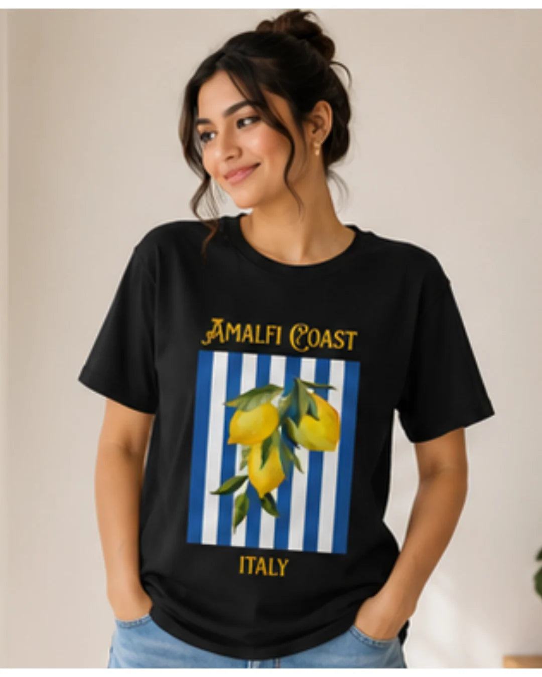 Amalfi Coast Graphic T-Shirt | Aesthetic Summer Tee for Men & Women | Wolf Aura Co