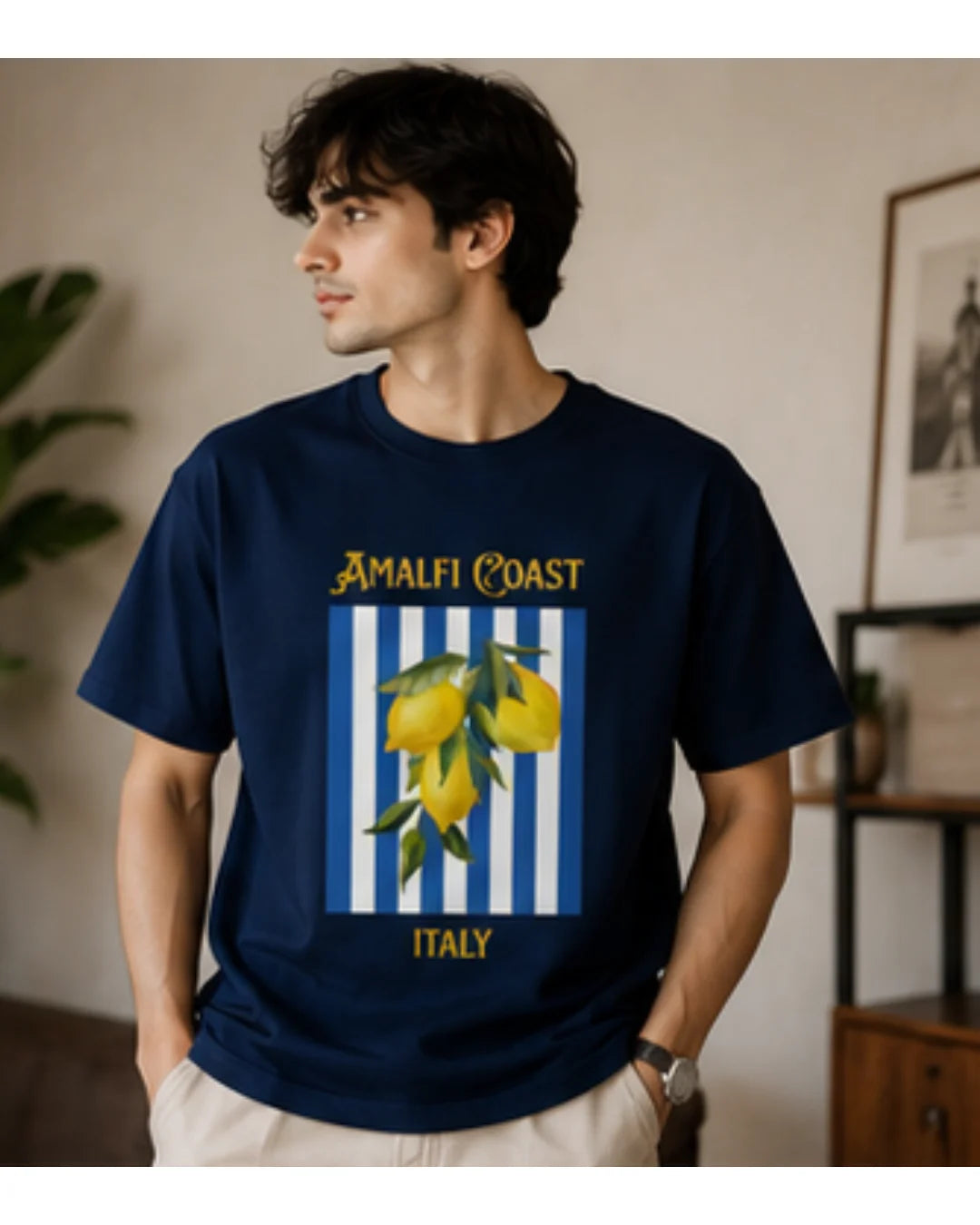 Amalfi Coast Graphic T-Shirt | Aesthetic Summer Tee for Men & Women | Wolf Aura Co