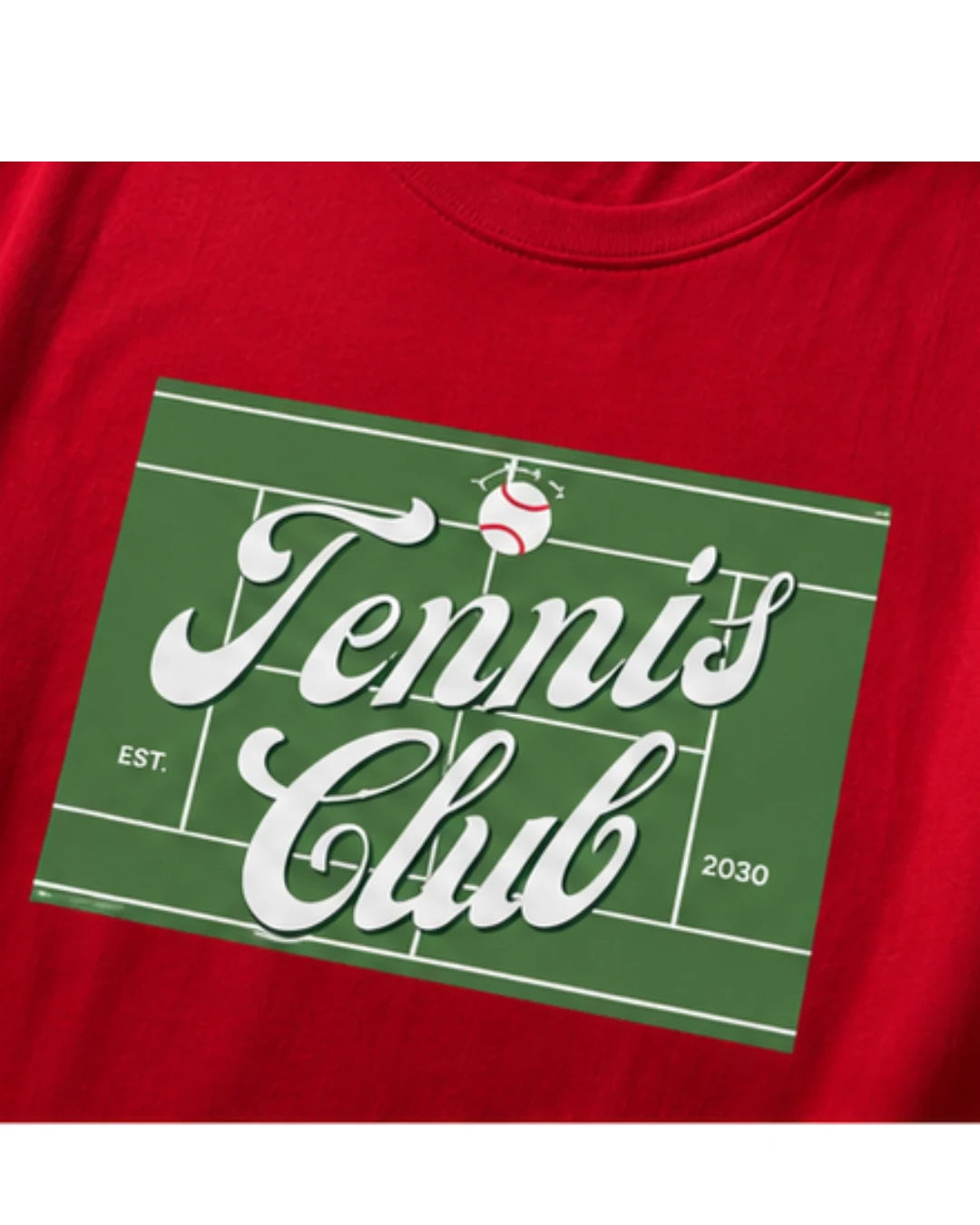 Tennis Club Graphic T-Shirt – Premium Cotton Unisex Tee | Wolf Aura C