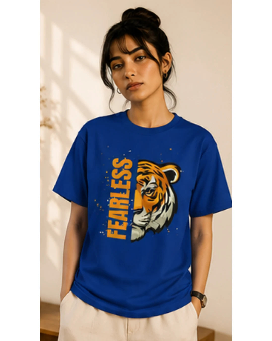 Fearless Tiger Unisex Tee – Inspirational Heavy Cotton T-Shirt