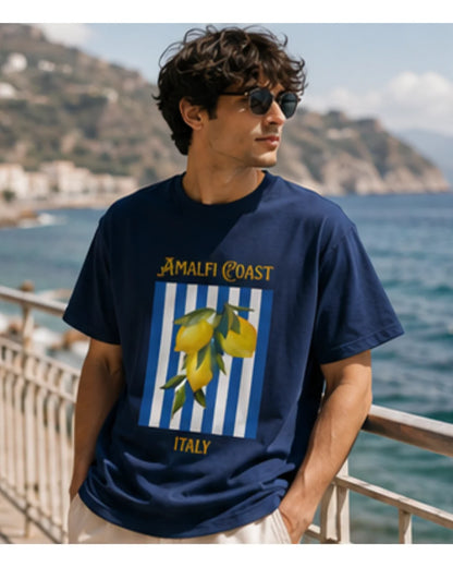 Amalfi Coast Graphic T-Shirt | Aesthetic Summer Tee for Men & Women | Wolf Aura Co