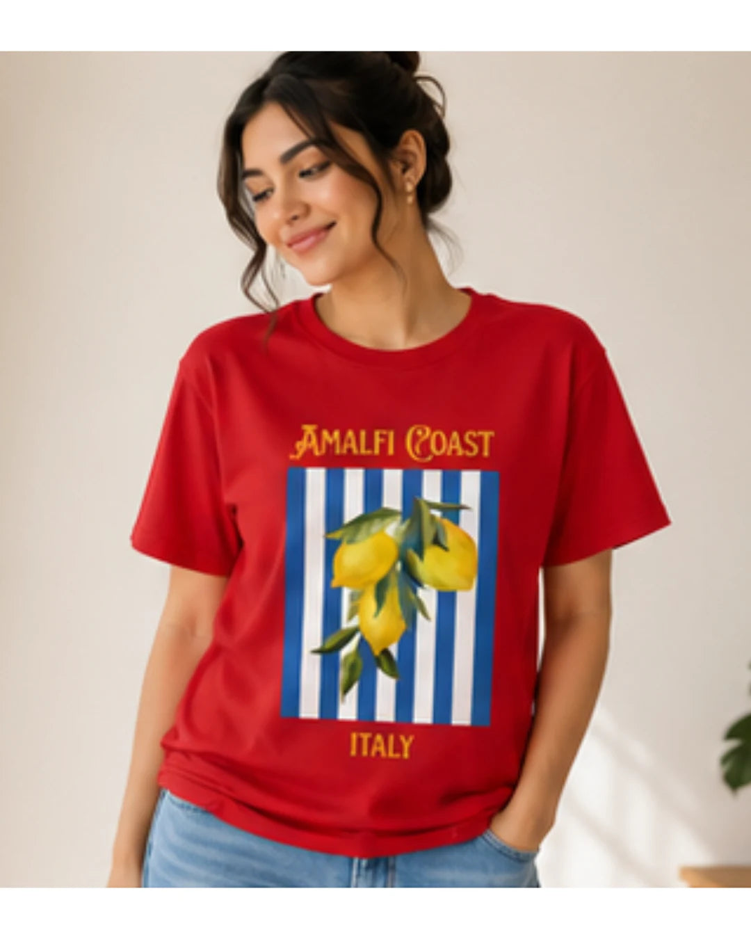 Amalfi Coast Graphic T-Shirt | Aesthetic Summer Tee for Men & Women | Wolf Aura Co