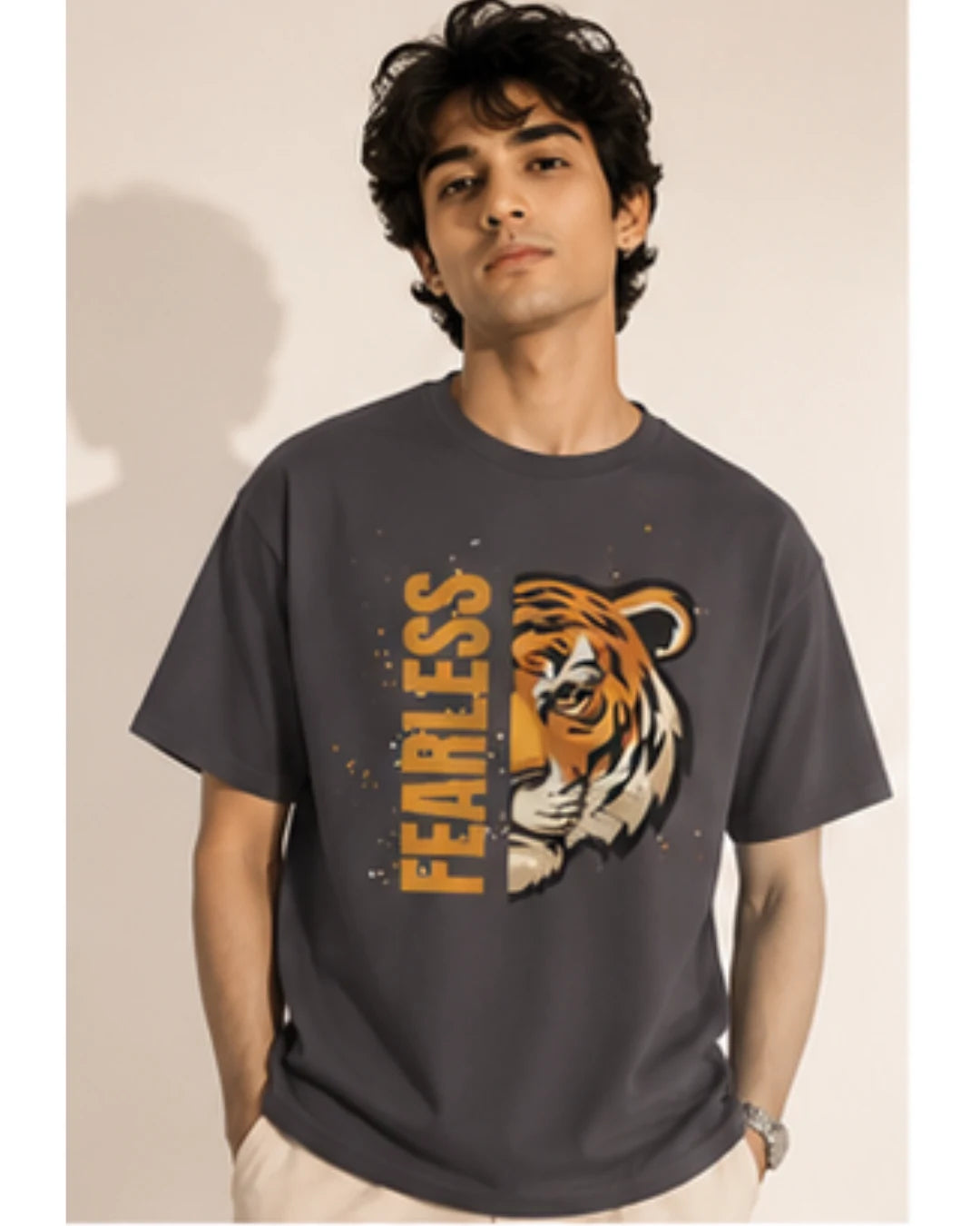 Fearless Tiger Unisex Tee – Inspirational Heavy Cotton T-Shirt