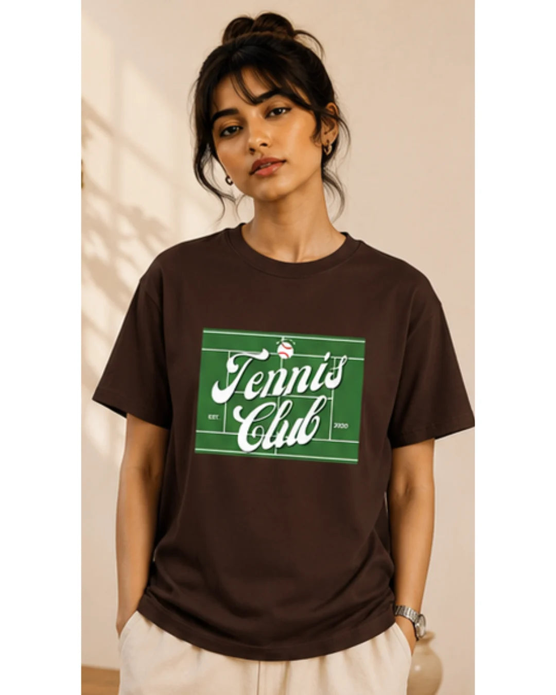 Tennis Club Graphic T-Shirt – Premium Cotton Unisex Tee | Wolf Aura C