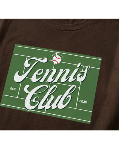 Tennis Club Graphic T-Shirt – Premium Cotton Unisex Tee | Wolf Aura C