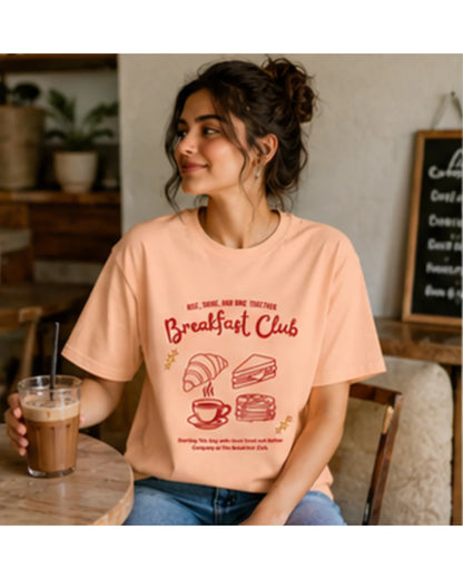 Breakfast Club Graphic T-Shirt | Cozy Aesthetic Tee for Men & Women | Wolf Aura Co