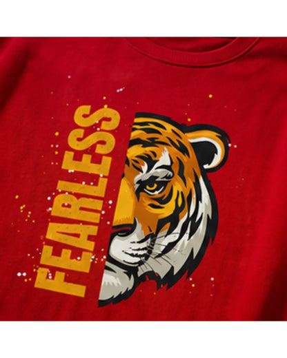 Fearless Tiger Unisex Tee – Inspirational Heavy Cotton T-Shirt
