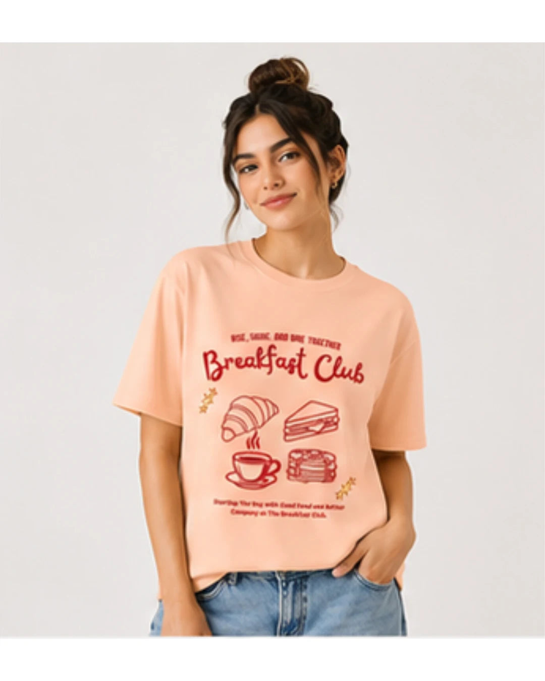 Breakfast Club Graphic T-Shirt | Cozy Aesthetic Tee for Men & Women | Wolf Aura Co