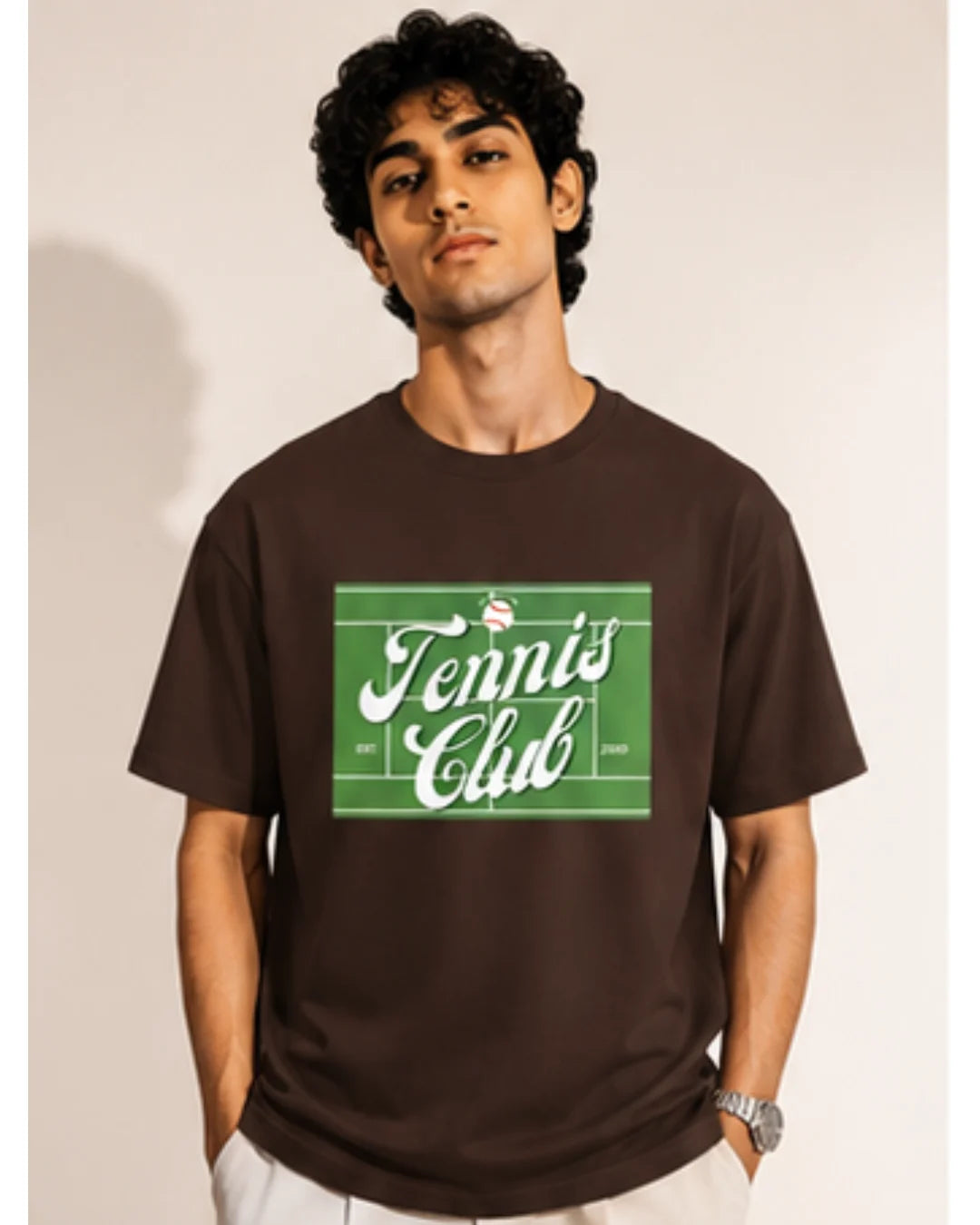 Tennis Club Graphic T-Shirt – Premium Cotton Unisex Tee | Wolf Aura C