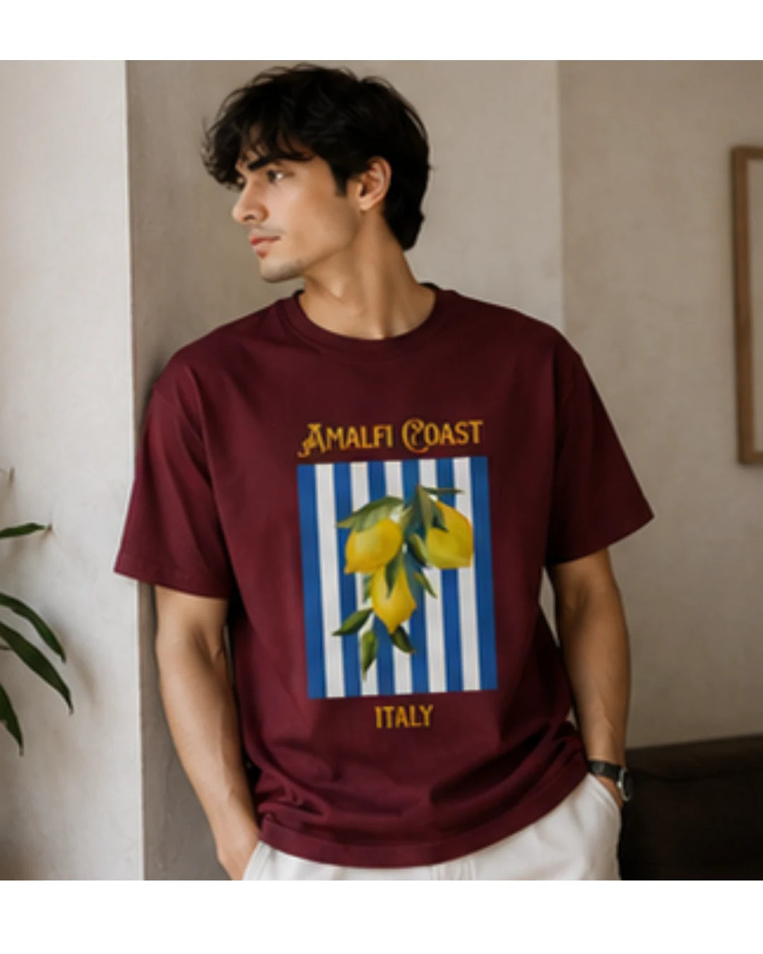 Amalfi Coast Graphic T-Shirt | Aesthetic Summer Tee for Men & Women | Wolf Aura Co