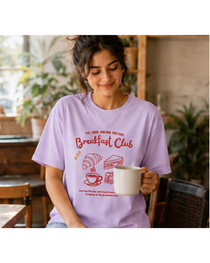 Breakfast Club Graphic T-Shirt | Cozy Aesthetic Tee for Men & Women | Wolf Aura Co
