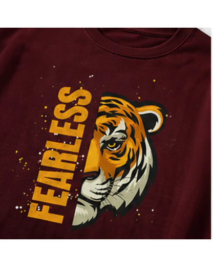 Fearless Tiger Unisex Tee – Inspirational Heavy Cotton T-Shirt