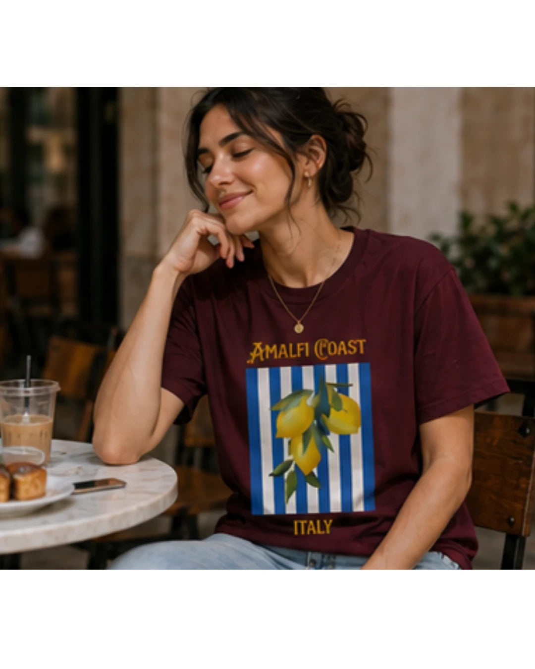 Amalfi Coast Graphic T-Shirt | Aesthetic Summer Tee for Men & Women | Wolf Aura Co