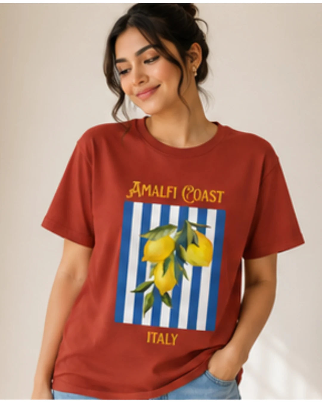 Amalfi Coast Graphic T-Shirt | Aesthetic Summer Tee for Men & Women | Wolf Aura Co
