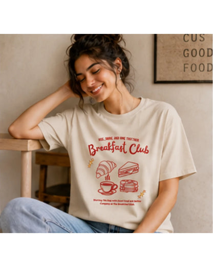 Breakfast Club Graphic T-Shirt | Cozy Aesthetic Tee for Men & Women | Wolf Aura Co