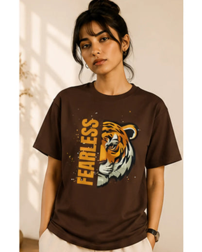 Fearless Tiger Unisex Tee – Inspirational Heavy Cotton T-Shirt