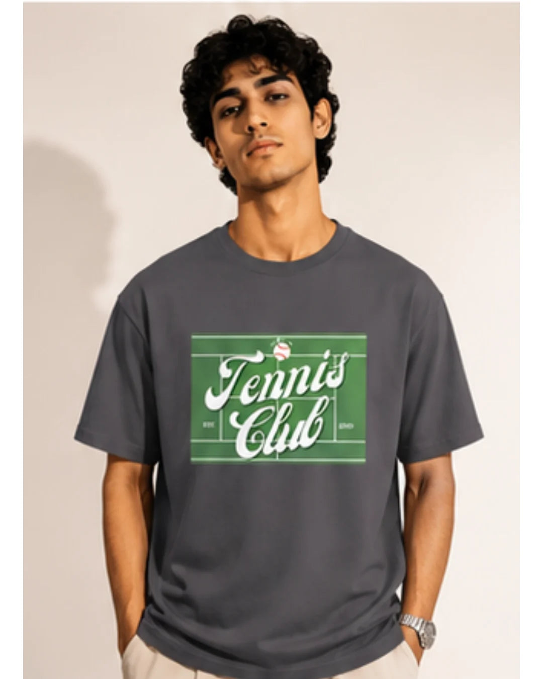 Tennis Club Graphic T-Shirt – Premium Cotton Unisex Tee | Wolf Aura C