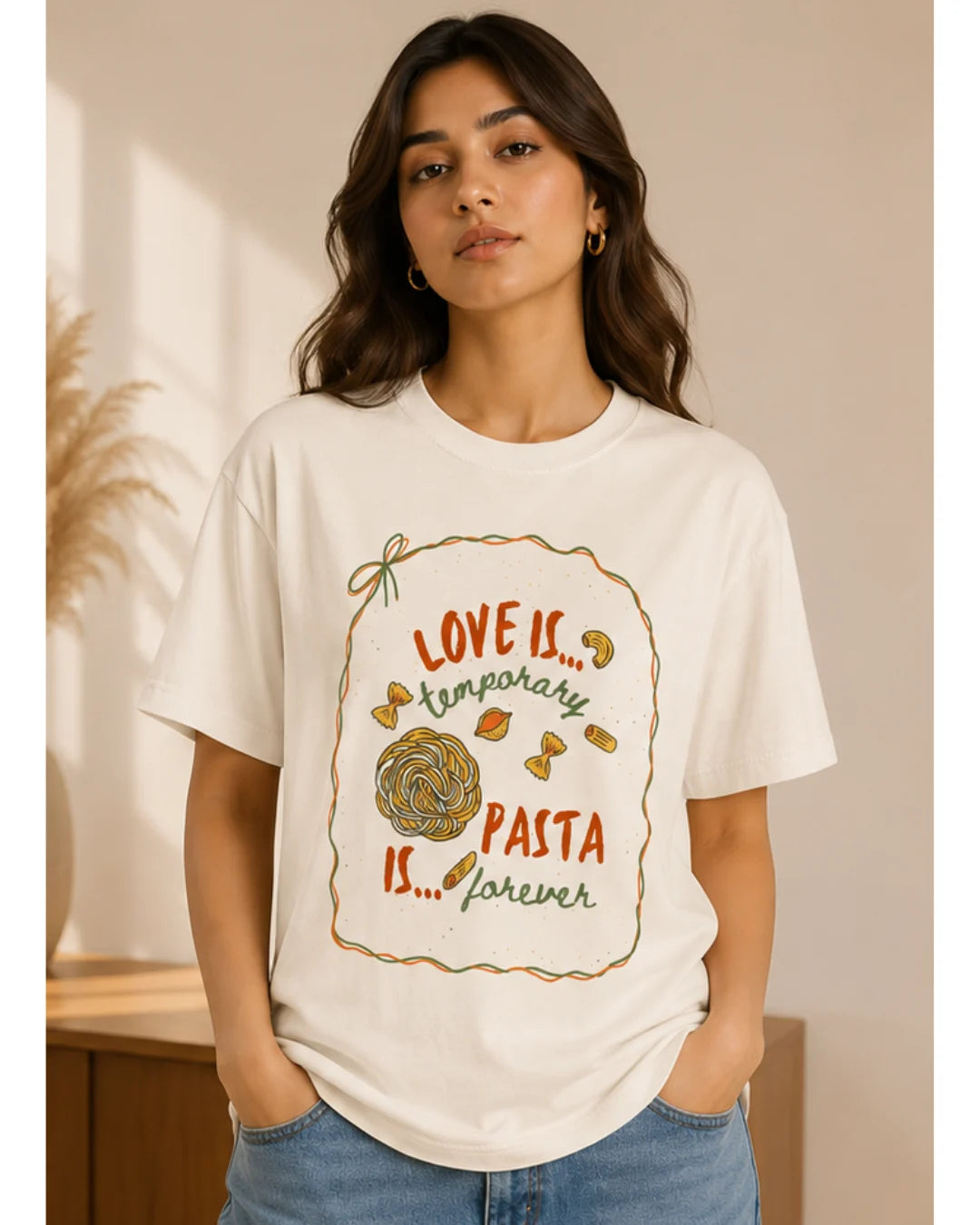 Pasta Lover Graphic T-Shirt – Premium Cotton Unisex Tee | Wolf Aura Co