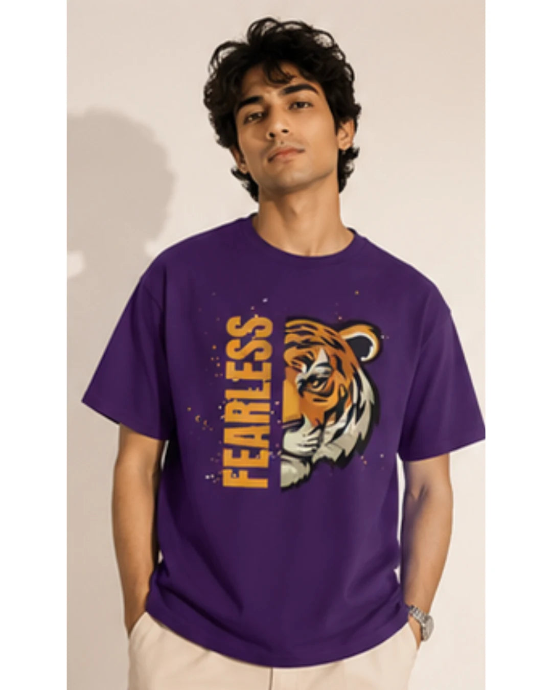 Fearless Tiger Unisex Tee – Inspirational Heavy Cotton T-Shirt