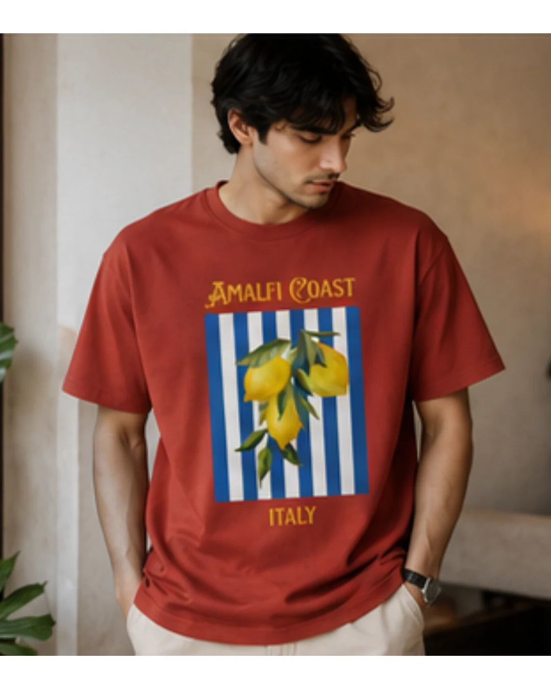 Amalfi Coast Graphic T-Shirt | Aesthetic Summer Tee for Men & Women | Wolf Aura Co