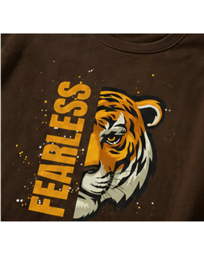 Fearless Tiger Unisex Tee – Inspirational Heavy Cotton T-Shirt