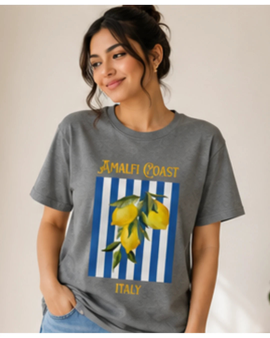 Amalfi Coast Graphic T-Shirt | Aesthetic Summer Tee for Men & Women | Wolf Aura Co