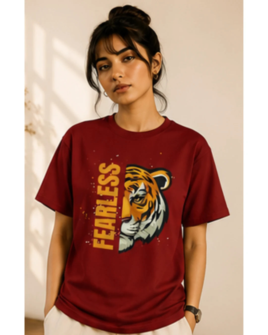 Fearless Tiger Unisex Tee – Inspirational Heavy Cotton T-Shirt