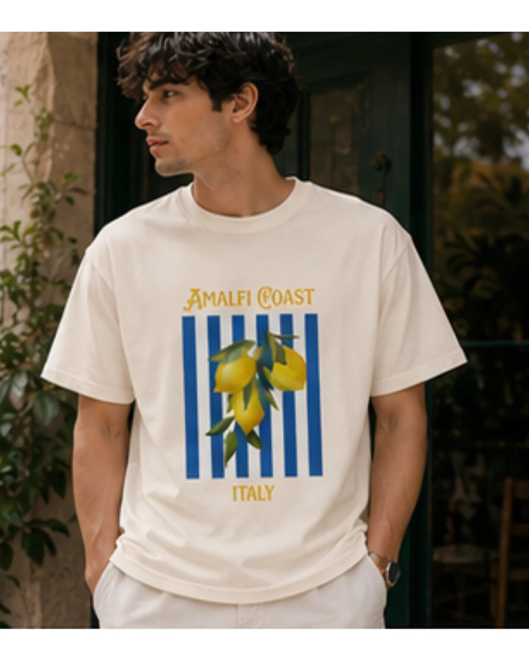 Amalfi Coast Graphic T-Shirt | Aesthetic Summer Tee for Men & Women | Wolf Aura Co