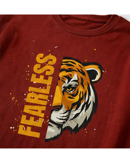 Fearless Tiger Unisex Tee – Inspirational Heavy Cotton T-Shirt