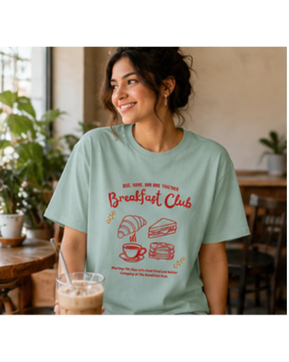 Breakfast Club Graphic T-Shirt | Cozy Aesthetic Tee for Men & Women | Wolf Aura Co