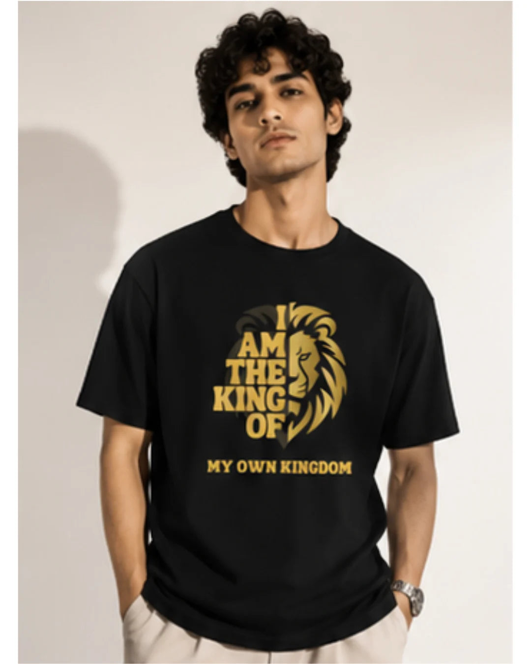 Lion Print Cotton T-Shirt – Fierce Graphic Tee, Casual Everyday Wear, Animal Lover Gift