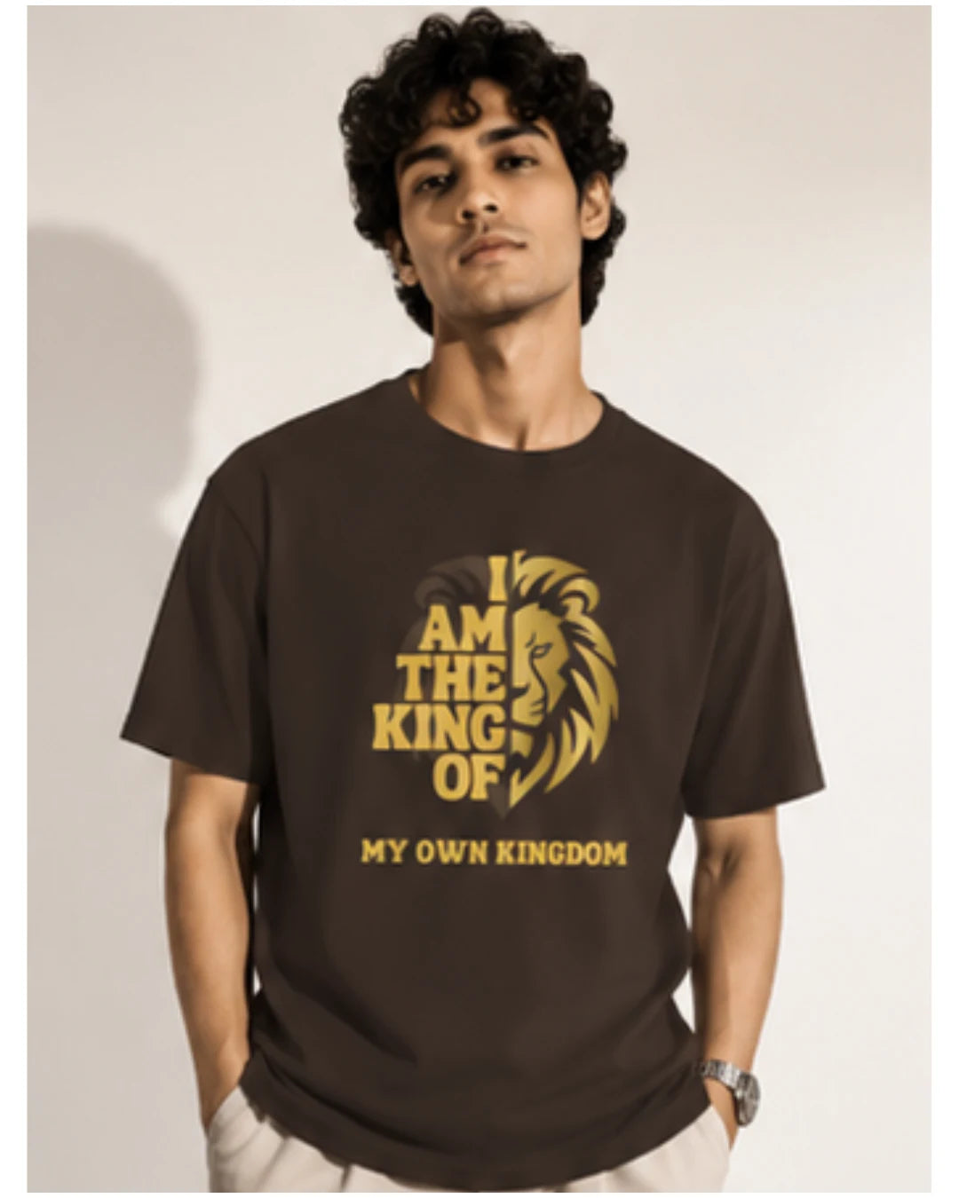 Lion Print Cotton T-Shirt – Fierce Graphic Tee, Casual Everyday Wear, Animal Lover Gift