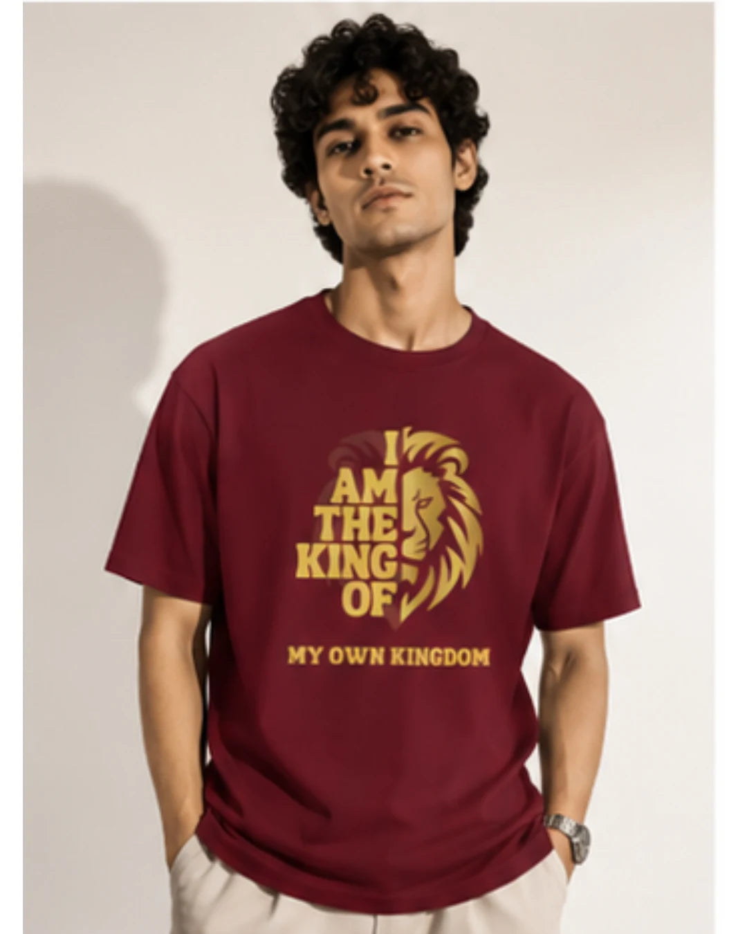 Lion Print Cotton T-Shirt – Fierce Graphic Tee, Casual Everyday Wear, Animal Lover Gift