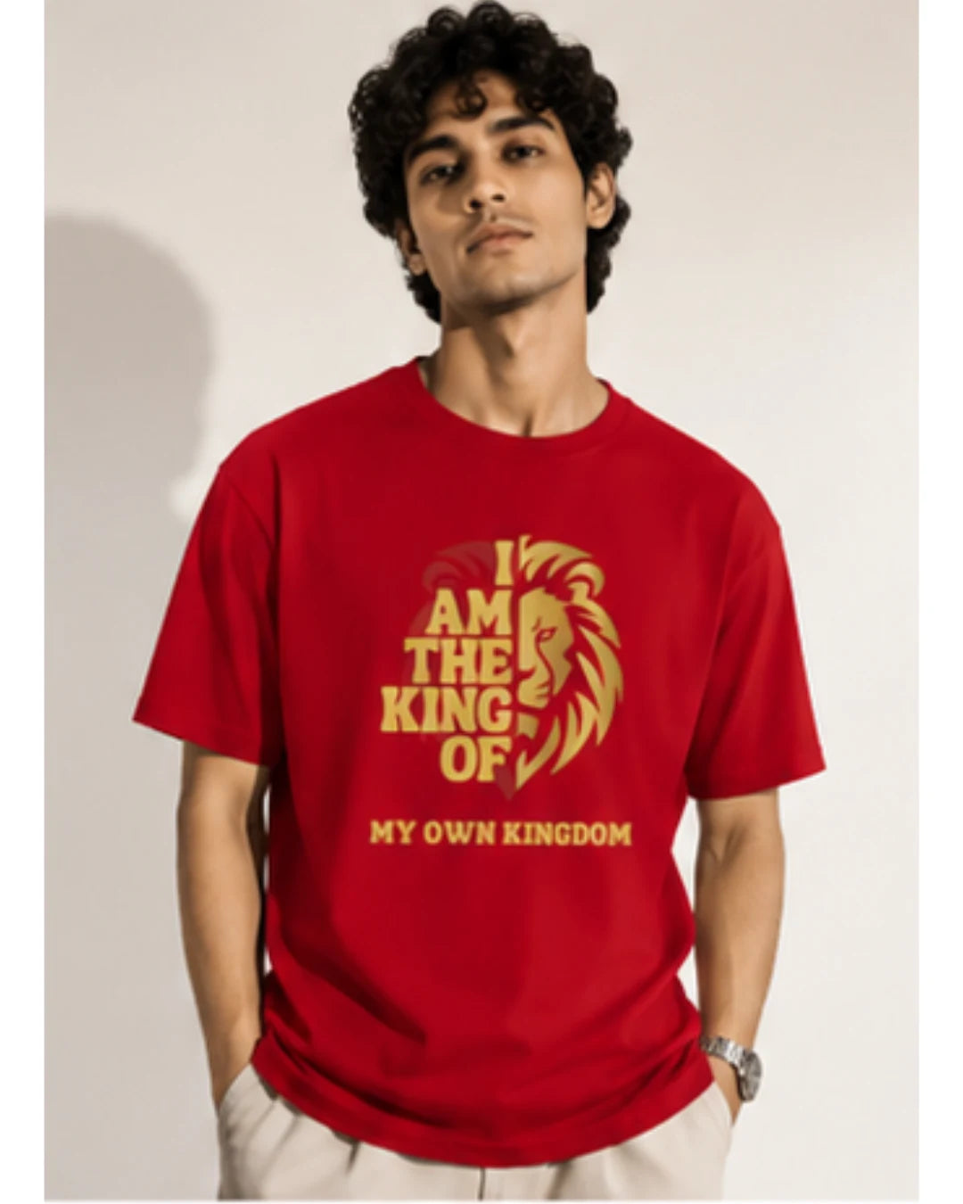 Lion Print Cotton T-Shirt – Fierce Graphic Tee, Casual Everyday Wear, Animal Lover Gift